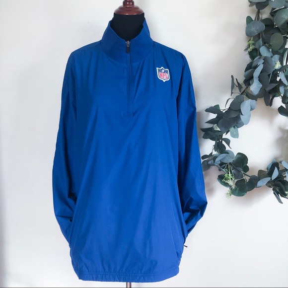 NFL on field apparelblue windbreaker jacket LG